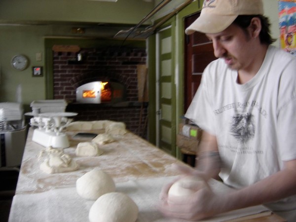 Jedediah Mayer shaping Pan Au Levain
