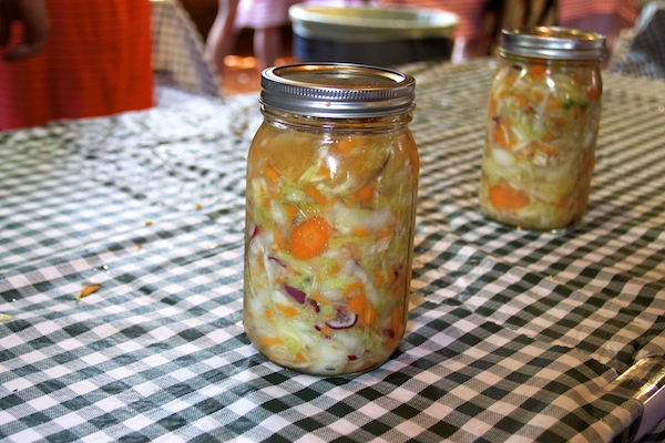 A week later, this jar is sitting on my countertop bubbling away...